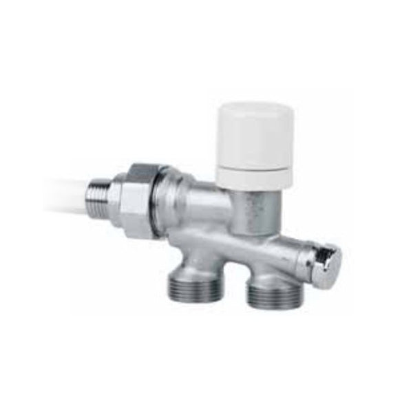 VALVOLA MONOTUBO CROMATA TERMOSTATIZZABILE ARTECLIMA 1" DX CODICE 40041D