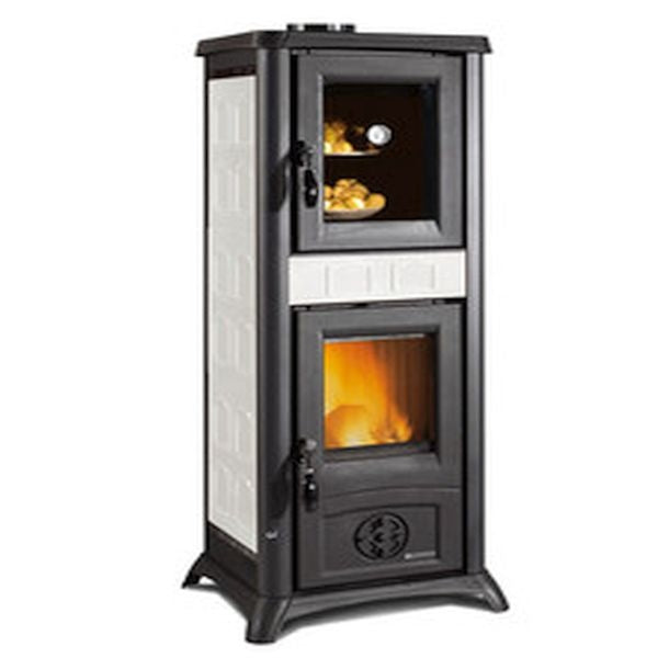 STUFA A LEGNA IN GHISA LA NORDICA GEMMA CON FORNO