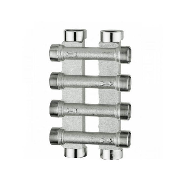 COLLETTORE COMPLANARE ARTECLIMA 3/4" F/F IN OTTONE NICHELATO FILETTO 24X19 CODICE AC6088N