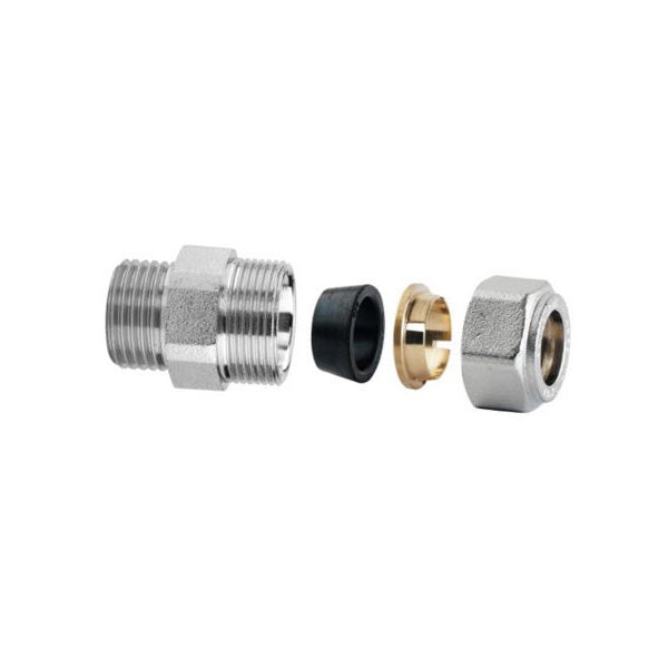 NIPLEX MASCHIO IN OTTONE CROMATO ARTECLIMA 3/4"X18 CON ADATTATORE CODICE AC7053418G