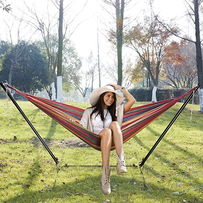 TELAIO IN ACCIAIO SUPPORTO PER AMACA 2 POSTI