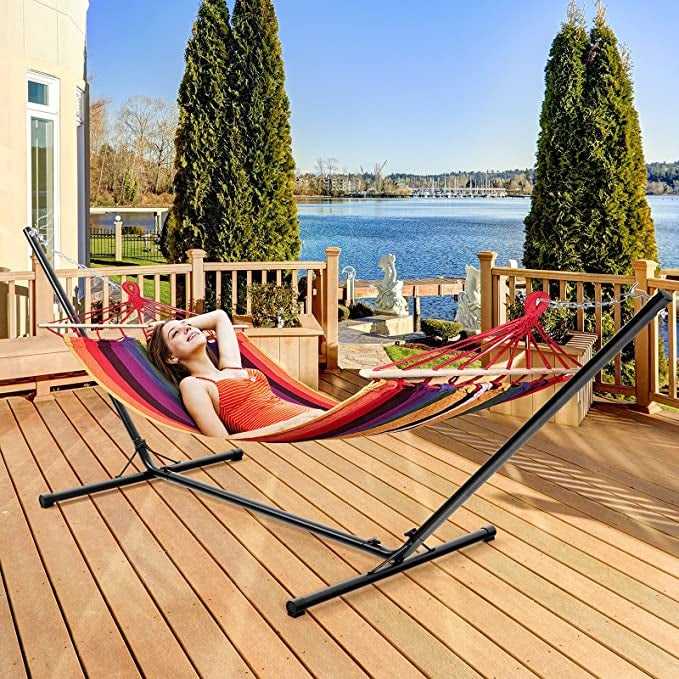 TELAIO IN ACCIAIO SUPPORTO PER AMACA 2 POSTI