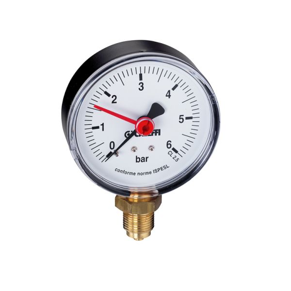 Caleffi manometro attacco radiale d.80 3/8" 0-10 bar 557710