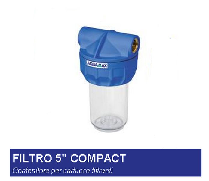 Contenitore per cartucce filtranti filtro 5" compact 1/2" 3 vie 10140003