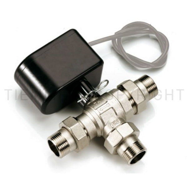Valvola a sfera 3/4" motorizzata tiemme 3 vie con bypass e servocomando 2130021