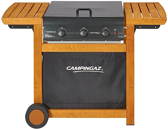 BARBECUE A GAS RIFINITO IN LEGNO D'ACACIA DUALGAS ADELAIDE 3 WOODY DG cod.97338