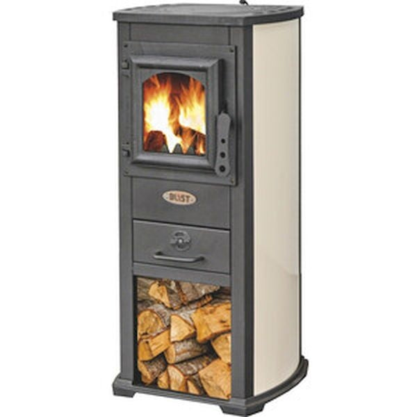 STUFA LEGNA BERNA LUX BEIGE o ROSSO 5.3 Kw