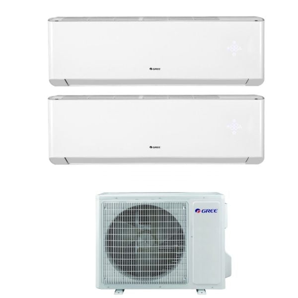 CLIMATIZZATORE GREE AMBER DUALSPLIT 9000+12000+GWHD(14)NK6OO INVERTER R-32 WI-FI