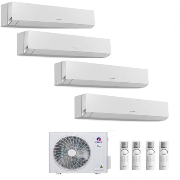CLIMATIZZATORE GREE CLIVIA WHITE QUADRIALSPLIT 9000+9000+9000+12000+GWHD28NK6OO INVERTER R-32 WI-FI