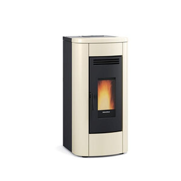 STUFA A PELLET CANALIZZABILE LA NORDICA EXTRAFLAME KLAUDIA PLUS 5.0 8,0 KW AVORIO/BORDEAUX