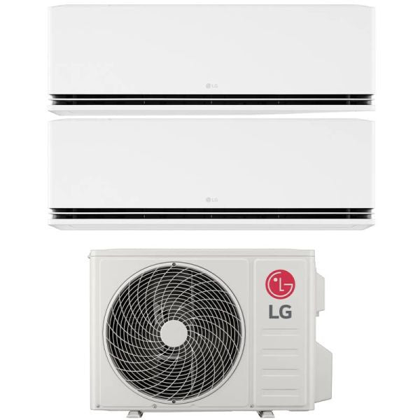 CLIMATIZZATORE LG DUALCOOL DELUXE DUALSPLIT 9000+12000+MU2R17 INVERTER R-32 WI-FI