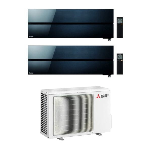 CLIMATIZZATORE MITSUBISHI KIRIGAMINE STYLE SERIE LN DUAL SPLIT 12000+12000+MXZ-2F53VF WI-FI