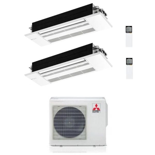 CLIMATIZZATORE MITSUBISHI CASSETTA 1 VIA MLZ-KP DUALSPLIT 9000+9000+MXZ-2F53VF INVERTER R-32