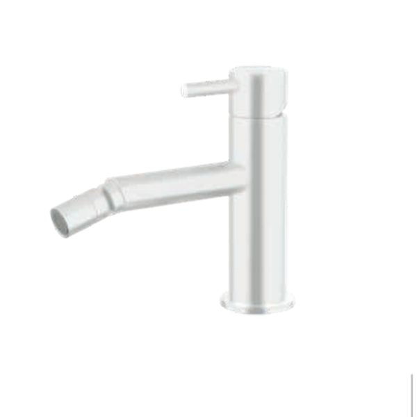 COPPIA MONOCOMANDO LAVABO E BIDET KELLER TAPS MINIMAL BIANCO OPACO
