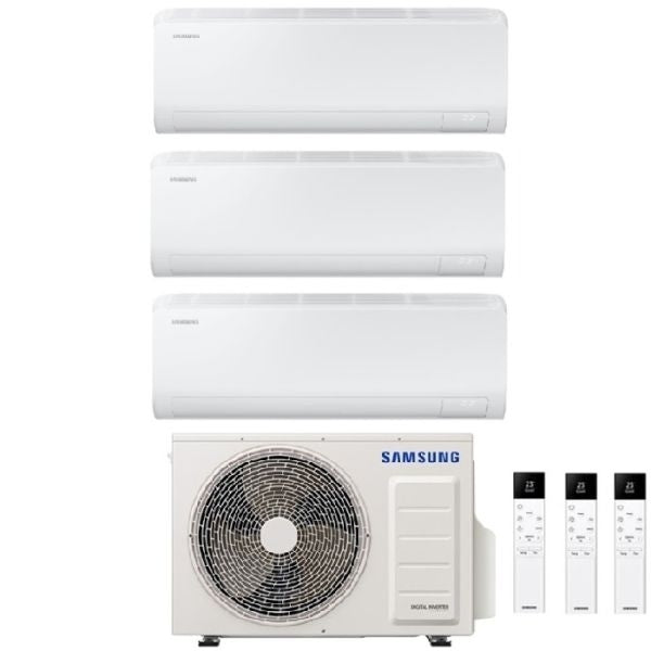 CLIMATIZZATORE SAMSUNG CEBU S2 TRIALSPLIT 7000+9000+12000+AJ068TXJ2KG INVERTER R-32 WI-FI