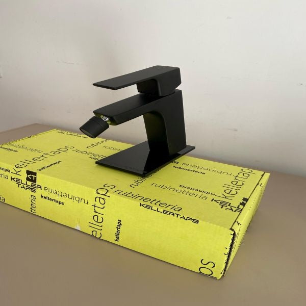 MONOCOMANDO PER BIDET KELLER TAPS SQUARE SQ30NO NERO OPACO