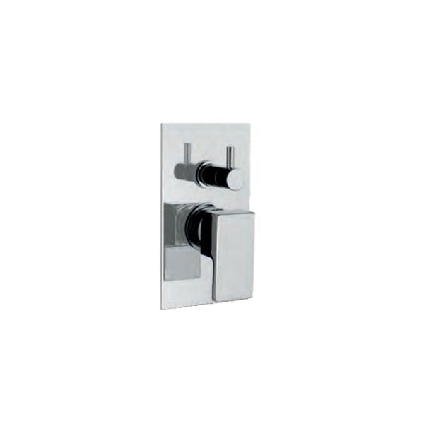 MONOCOMANDO PER INCASSO DOCCIA CON DEVIATORE KELLER TAPS SQUARE SQ41CR CROMATO