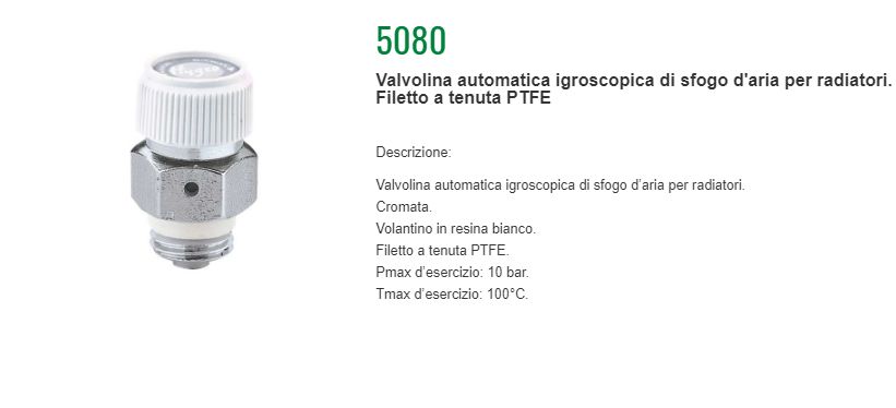 Caleffi VALVOLINO SFIATO RADIATORE 3/8 CALEFFI 508031 