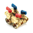 Collettore modulare tiemme totem 2 vie caldo + 2 vie freddo 1/2" x16 1800001