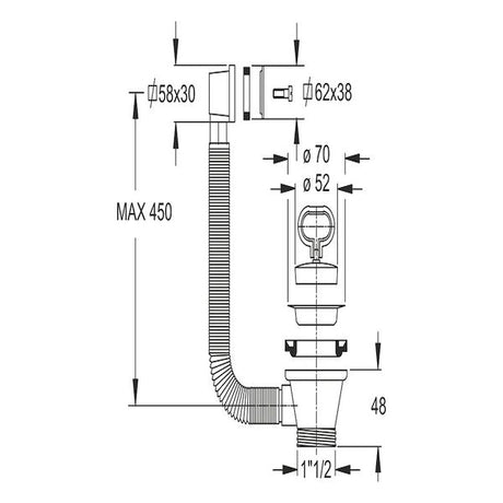 Piletta tradizionale Bonomini per lavello cucina codice 1943MG64BO