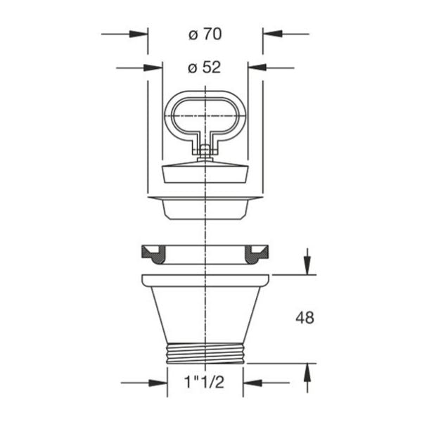Piletta tradizionale Bonomini per lavello ceramica codice 1951MG64BO