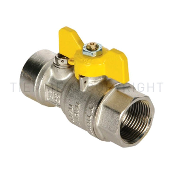 Valvola gas a sfera diritta tiemme 3/4"f x 3/4"f c/presa pressione 2210054