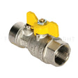 Valvola gas a sfera diritta tiemme 1"f x 1"f c/presa pressione 2210070