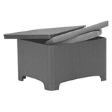 Salotto da giardino in polirattan 3 pezzi completo di cuscini