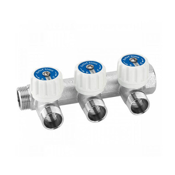 COLLETTORE ARTECLIMA M/F A 3 DERIVAZIONI CON ARRESTI MANUALI 3/4" CODICE AC640343