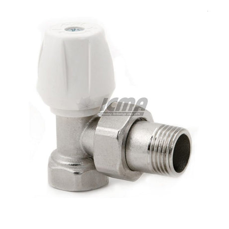 Valvola angolo icma 3/8" m24 per tubo ferro bianca codice 82802ac06