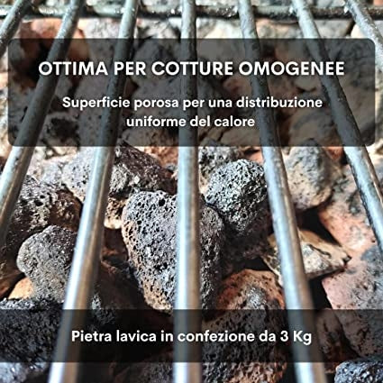 PIETRA LAVICA X BARBECUE IN CONFEZIONE KG.3