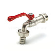 Rubinetto a sfera 1/2" tiemme con portagomma e leva alluminio rossa 2500001