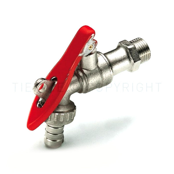 Rubinetto a sfera 1/2" tiemme con leva a lucchetto 2500009