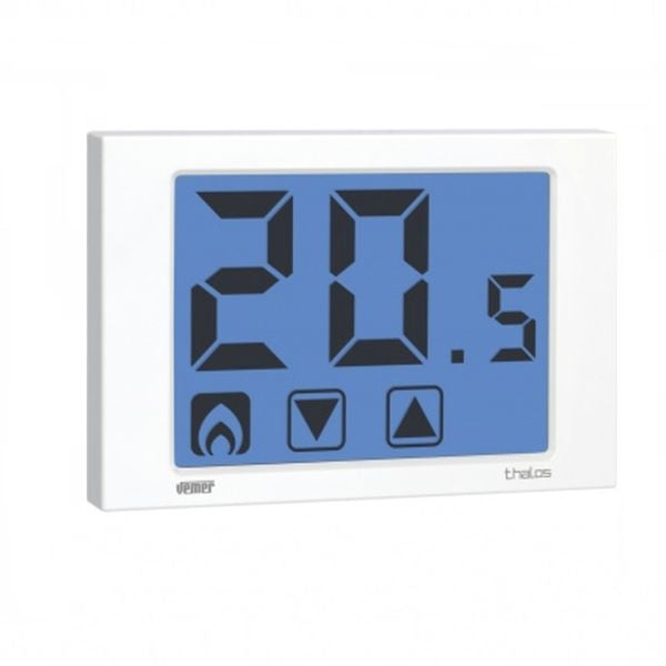 TERMOSTATO VEMER ELETTRICO TOUCH SCREEN DA PARETE THALOS BIANCO