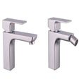 COPPIA MISCELATORE MONOCOMANDO PER LAVABO E BIDET SERIE ELEGANT