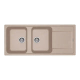 LAVELLO DA INCASSO ELLECI 2 VASCHE MODELLO LIFE 500 CON GOCCIOLATOIO