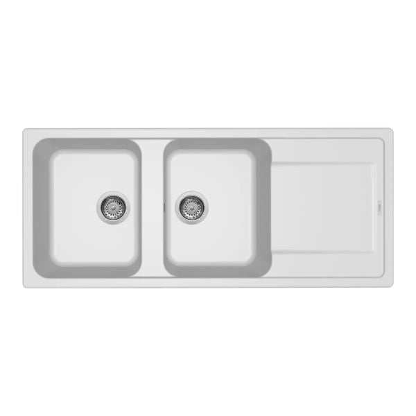 LAVELLO DA INCASSO ELLECI 2 VASCHE MODELLO LIFE 500 CON GOCCIOLATOIO