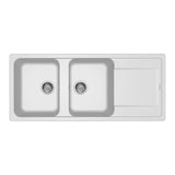 LAVELLO DA INCASSO ELLECI 2 VASCHE MODELLO LIFE 500 CON GOCCIOLATOIO