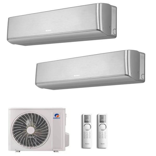 CLIMATIZZATORE GREE AIRY DUALSPLIT 9000+12000+GWHD(14)NK6OO INVERTER R-32 WI-FI
