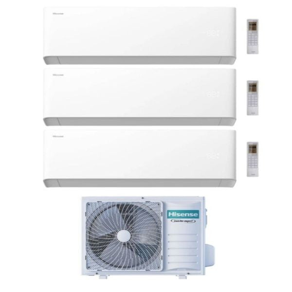 CLIMATIZZATORE HISENSE UNI HB TRIALSPLIT 9000+9000+9000+3AMW52U4RJC INVERTER R-32 WI-FI A++/A+