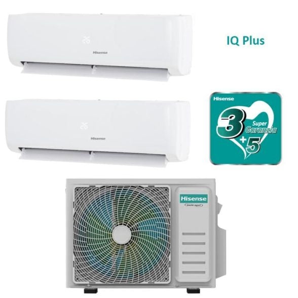 CLIMATIZZATORE HISENSE IQPLUS DUALSPLIT 9000+9000+2AMW42U4RGC INVERTER WIFI