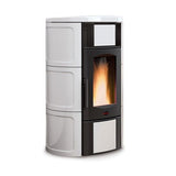 LA NORDICA EXTRAFLAME ISIDE IDRO H15 18.1 KW PELLET STOVE BORDEAUX/WHITE-Bordeaux