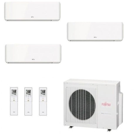 CLIMATIZZATORE FUJITSU TRIAL SPLIT SERIE KM 9000+9000+12000+AOEG24KBCA3 R-32 A+++ WI-FI