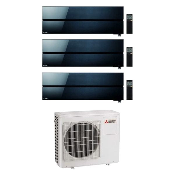 CLIMATIZZATORE MITSUBISHI KIRIGAMINE STYLE SERIE LN TRIAL SPLIT 9000+9000+9000+MXZ-3F68VF WI-FI