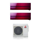 CLIMATIZZATORE MITSUBISHI KIRIGAMINE STYLE SERIE LN DUAL SPLIT 9000+12000+MXZ-2F53VF WI-FI