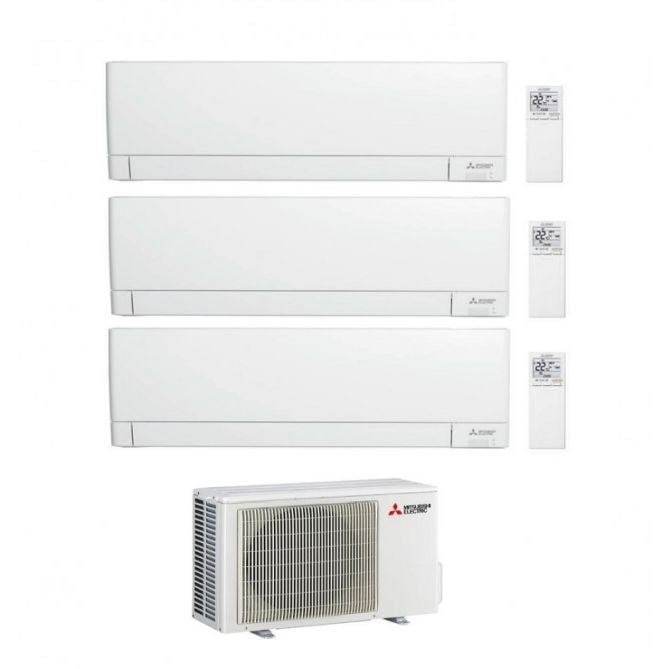 CLIMATIZZATORE MITSUBISHI TRIALSPLIT MSZ-AY 9000+12000+12000+MXZ-3F68VF INVERTER R-32 WI-FI