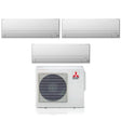 CLIMATIZZATORE MITSUBISHI ELECTRIC SERIE BT TRIALSPLIT 9000+9000+12000+MXZ-3F54VF INVERTER R-32 WI-FI