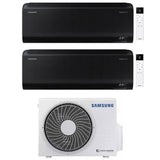 CLIMATIZZATORE SAMSUNG WINDFREE BLACK DUALSPLIT 9000+12000+AJ040TXJ INVERTER R-32 WI-FI