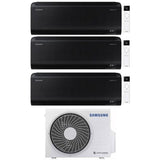 CLIMATIZZATORE SAMSUNG WINDFREE BLACK TRIALSPLIT 7000+7000+12000+AJ068TXJ INVERTER R-32 WI-FI