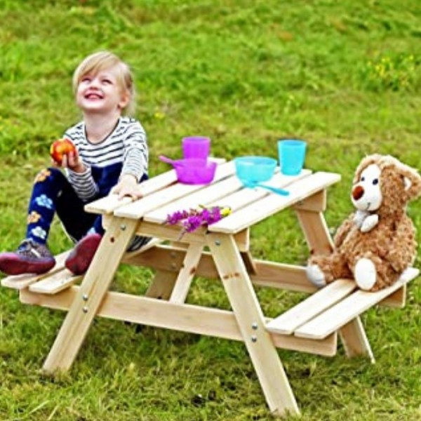 Tavolo da Picnic Per Bambini in Legno Realizzato con ottimi Materiali 